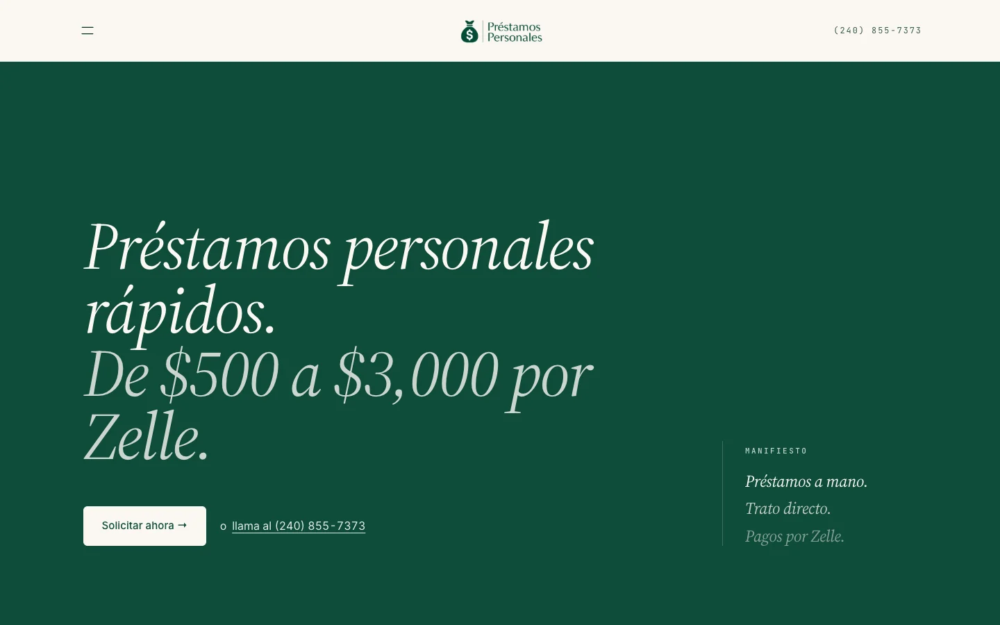 Prestamos Personales website