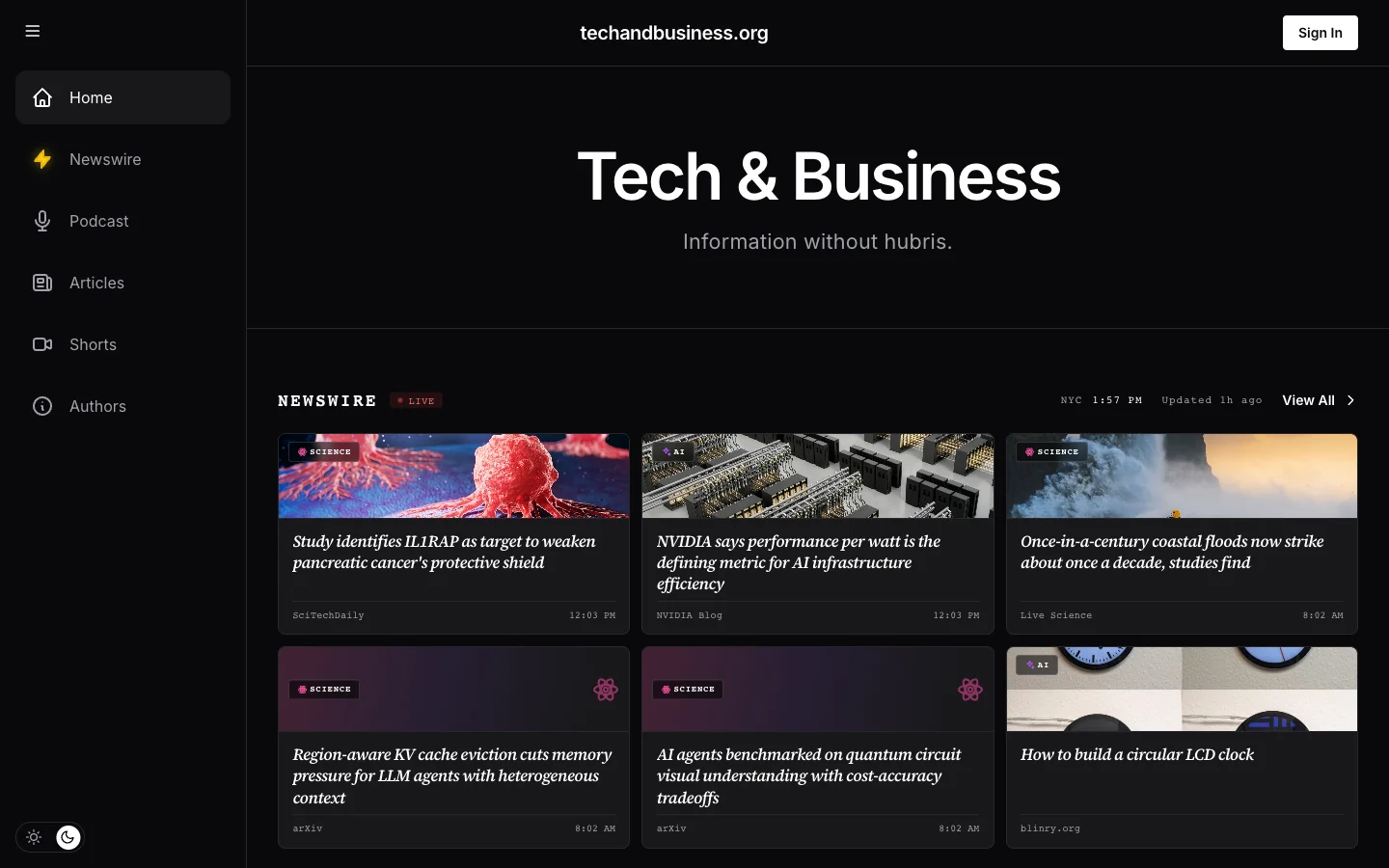 Tech & Business website